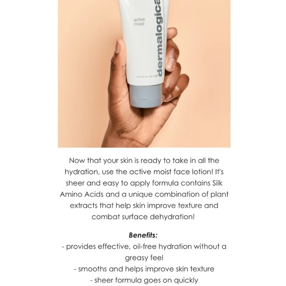 Dermalogica Active Moist Sheer Facial Moisturizer • Large Size! - Picture 8 of 8
